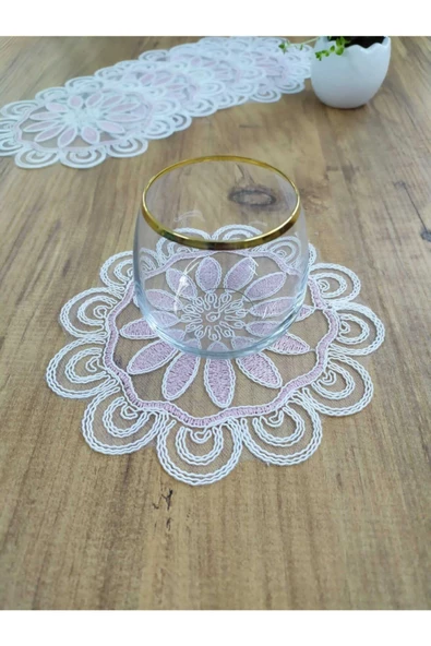 6’lı Sunum Altlığı Çiçegim Pudra ürün görseli 1