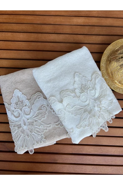 Liya ikili kadife el havlusu 50 × 90 ürün görseli 1