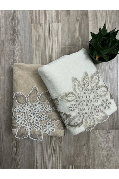 Yaprak Kadife El Ve Yüz Havlusu 50/90cm ürün görseli 1