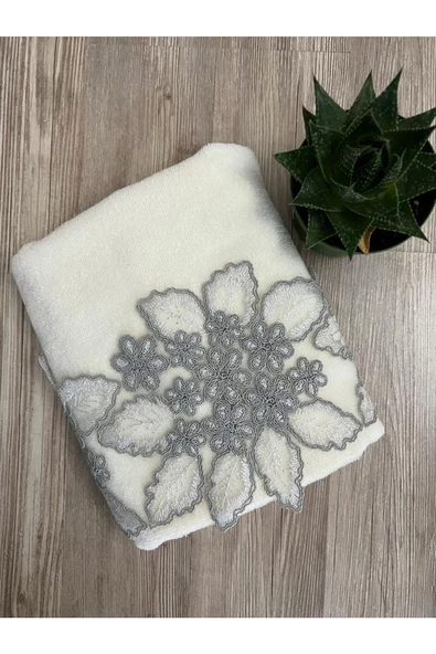 Çinar Kadife Gri El Ve Yüz Havlusu 50/90cm ürün görseli 1