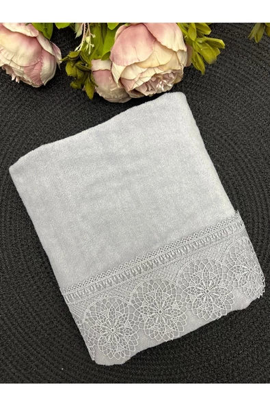 Zümre Kadife El Ve Yüz Havlusu Gri 50/90cm ürün görseli 1