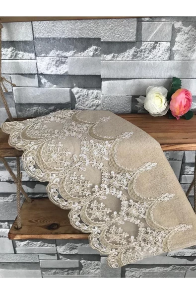 Fransız Güpürlü Fabella Kadife Havlu 50&90 ürün görseli 1