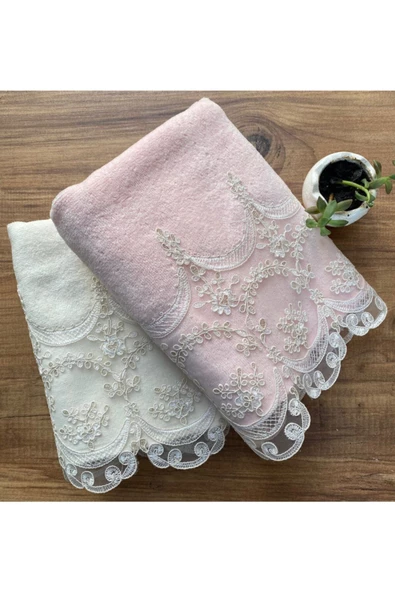 2'li Fabella Krem Pudra Havlu Takımı 50&90 ürün görseli 1