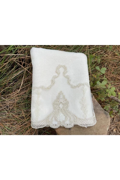 Mountain Krem Kadife Havlu 50&90 ürün görseli 1