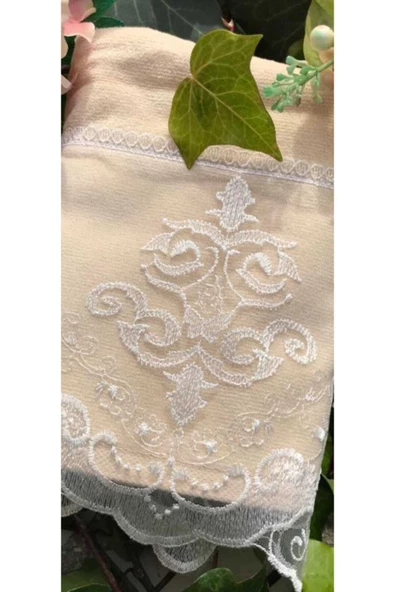 Mahidevran Cappuccino Kadife Havlu 50&90 - Resim 2