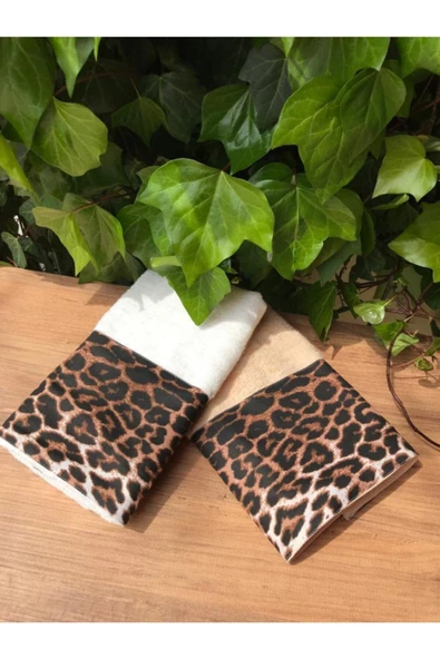 2’li Kadife El Yüz Havlısu Leopar Desenli ürün görseli 1