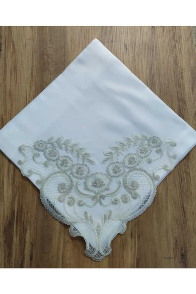 Çeyizlik Fransız Dantelli Karina Lüks Bohça ürün görseli 1