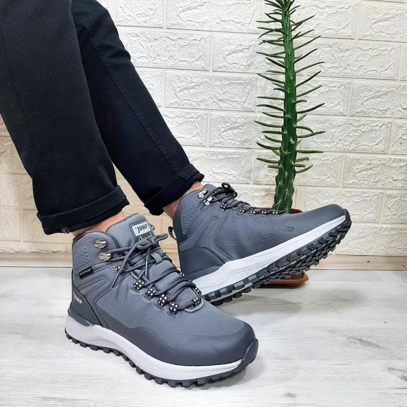 Jump 29652 Gri Renk Waterproof Kaymaz Rahat Erkek Bot ürün görseli 1