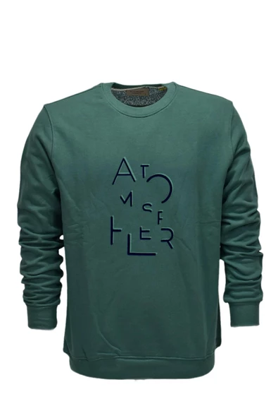 Erkek Baskılı Spor Sıfır Yaka Sweatshirt R2206 BGL-ST03190 ürün görseli 1