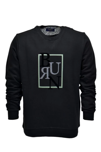 Erkek Baskılı Spor Sıfır Yaka Sweatshirt R2202 BGL-ST03189 ürün görseli 1
