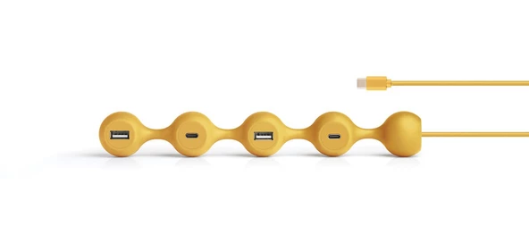 Lexon Peas Hub C USB Çoğaltıcı Sarı ürün görseli 1