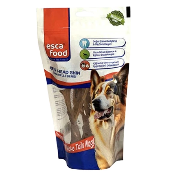 Esca Kurutulmuş Dana Kelle Derisi Doğal Köpek Ödülü 120 Gr ürün görseli 1