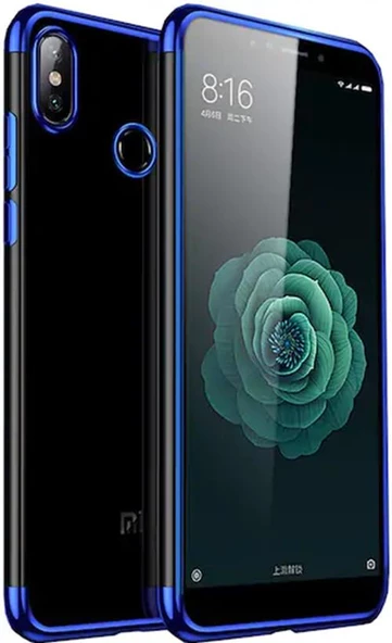 Xiaomi Redmi Note 5 Pro Köşeleri Renkli Şeffaf Kılıf ürün görseli 1