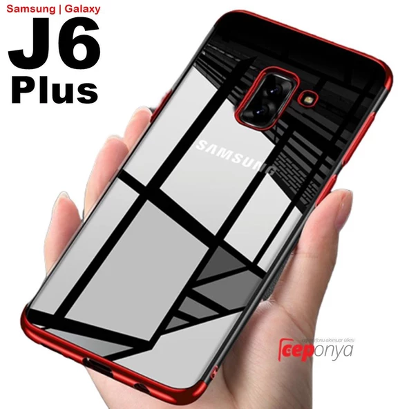 Samsung Galaxy J6 Plus İnce Köşeleri Renkli Şeffaf Kaliteli Kılıf ürün görseli 1