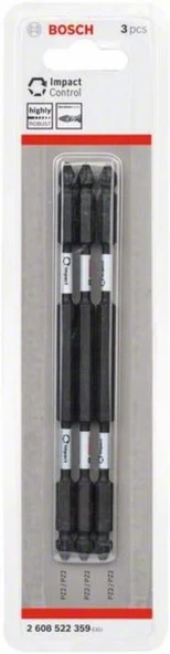 Bosch ImpactC Vidalama Çift Uç PZ2*150mm 3'lü - 2608522359 ürün görseli 1