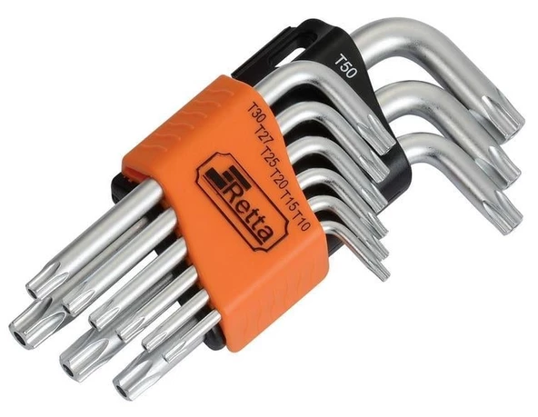 Retta 9 Parça Delikli Torx L Anahar Takımı - Kısa - RAT7009 ürün görseli 1