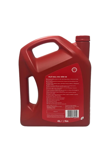 Shell Helix HX3 20W-50 Motor Yağı 4 Litre - Resim 4