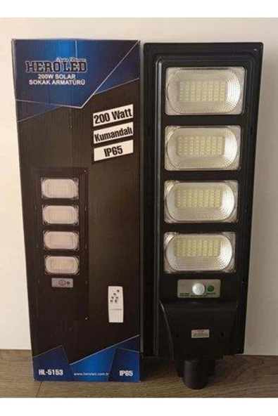 200 Watt Solar Sokak Armatürü Kumandalı Ip65 ürün görseli 1