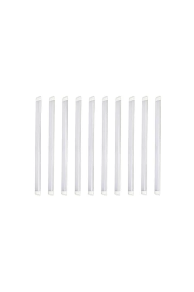 10'lu Paket 120 Cm 40 Watt Çift Sıra Ledli Led Bant Armatür 6500 Kelvin Beyaz Renk ürün görseli 1
