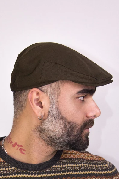 erkek kasket şapkası-7813-haki ürün görseli 1