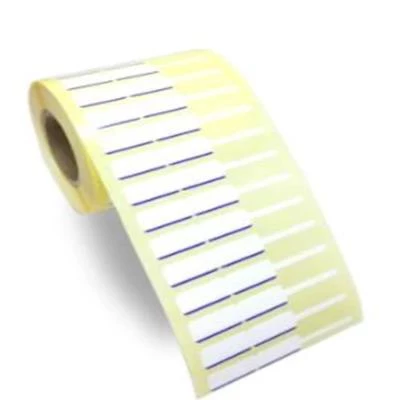 Kuyumcu ve Gözlük Etiketi Beyaz-Mavi Çizgili 10 mm X 76 mm ithal ürün görseli 1