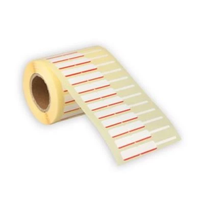 Kuyumcu ve Gözlük Etiketi  Beyaz-Kırmızı Çizgili 10 mm X 76 mm İthal ürün görseli 1