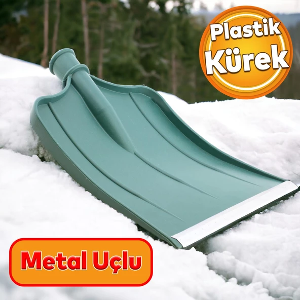 Plastik Faryap Kar Küreme Küreği Ahır Gübre Hayvan Pisliği Temizleme Yeşil 33x38 cm Kürek ürün görseli 1