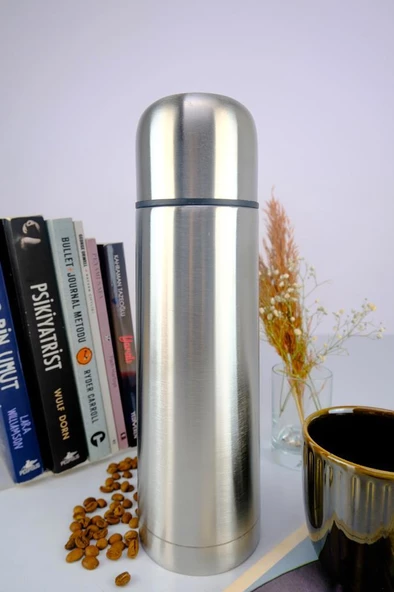 Digithome Çift Katmanlı Paslanmaz Çelik Termos Bardak 750 Ml Gri - 05359 C1-1-154 ürün görseli 1