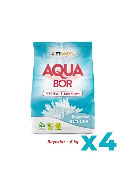 Eti Maden Boron Beyazlar için Aqua Bor Deterjan 4 x 6 KG ürün görseli 1