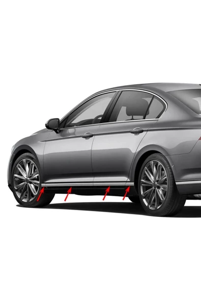 Vw Passat B8.5 - Yan Kapı Alt Çıtası Krom - 8 Prç. - Resim 3
