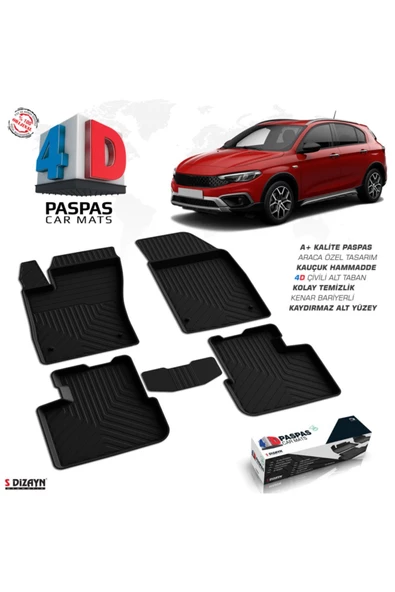 Fiat Egea Cross Uyumlu   4d Havuzlu Paspas Omsa 2021 ürün görseli 1