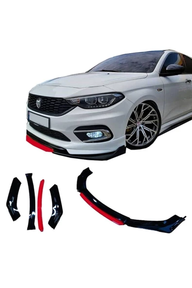 Fiat Egea Uyumlu Ön Lip 4 Parça Tampon Eki Fiat Egea Karlık Model Lip ürün görseli 1