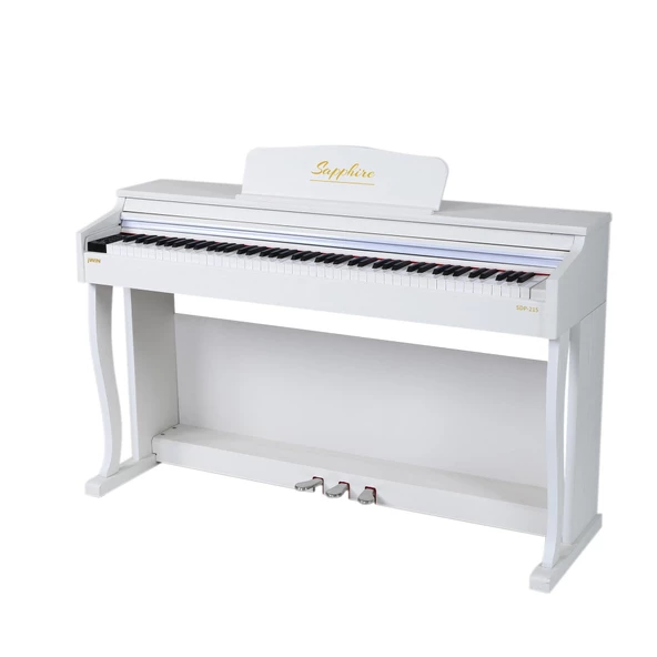Jwin Sapphire SDP-215 Çekiç Aksiyonlu 88 Tuşlu Dijital Piyano - Beyaz ürün görseli 1