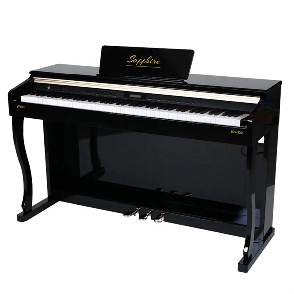Jwin Sapphire SDP-320 Çekiç Aksiyonlu 88 Tuşlu Dijital Piyano - Siyah ürün görseli 1