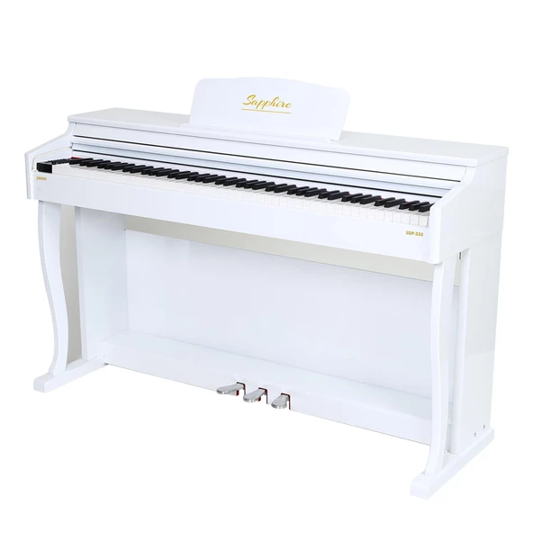 Jwin Sapphire SDP-220 Çekiç Aksiyonlu 88 Tuşlu Dijital Piyano - Beyaz ürün görseli 1