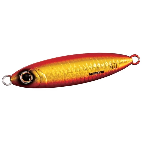 Shimano Ocea Stinger Butterfly Flat Light 77mm 60gr Metal Jig Yem  004 Red Gold ürün görseli 1