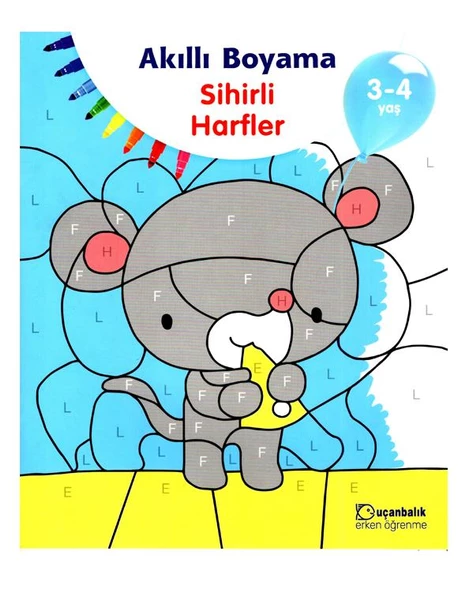 3-4 Yaş Akıllı Boyama Sihirli Harfler Uçanbalık Yayınları ürün görseli 1
