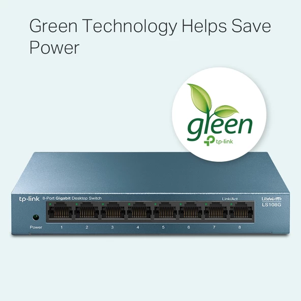TP-LINK LS108G 8PORT 10/100/1000 YÖNETİLEMEZ SWITCH - Resim 3