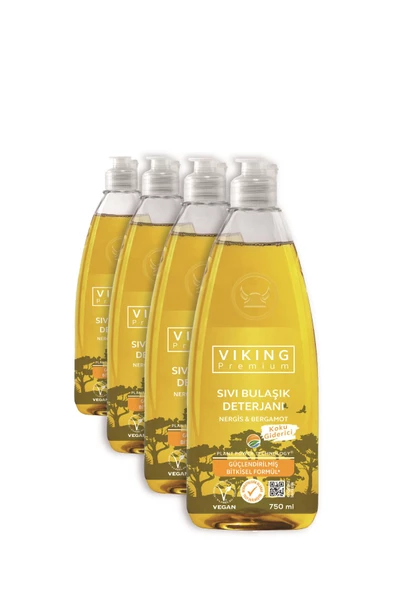 Viking Premium Bulaşık Deterjanı Nergis-Bergamot 750 ml 4 Adet ürün görseli 1