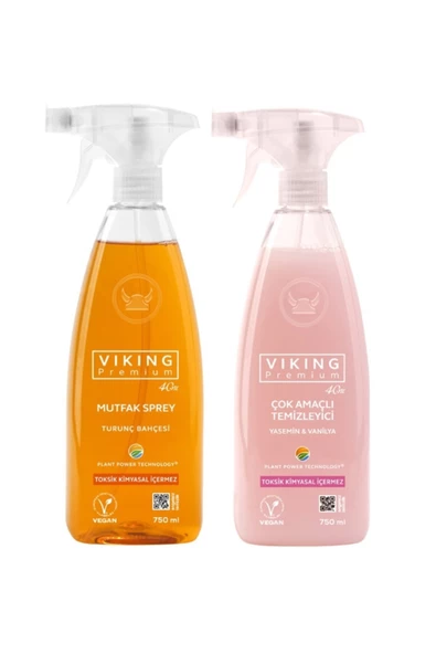 Premium 2'li (Çok Amaçlı Yüzey Temizleyici , Mutfak Turunç Bahçesi) Paket 750 ml x 2 Adet ürün görseli 1