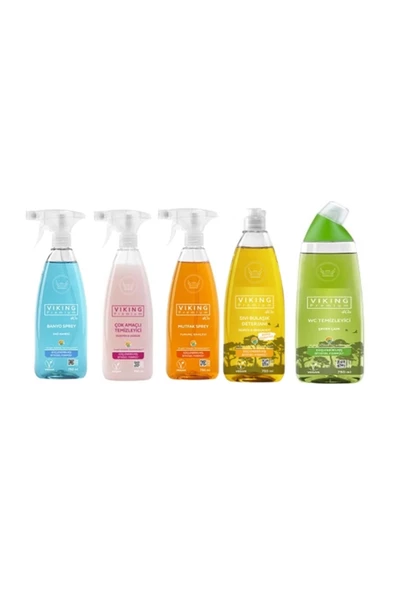 Premium 5'li (Mutfak,Banyo,Çok Amaçlı ,Wc Temizleyici,Bulaşık Deterjanı Nergis&Bergamot) Paket 750 ml ürün görseli 1