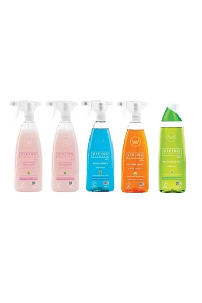 Premium 5'li (Mutfak,Banyo,Çok Amaçlıx2 ,Wc Temizleyici) Paket 750 ml ürün görseli 1