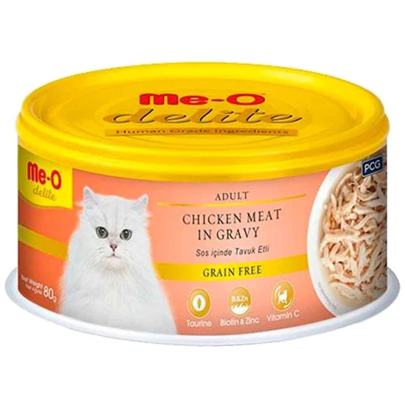 Meo Delite Tavuk Etli Tahılsız Kedi Konservesi 80 Gr ürün görseli 1