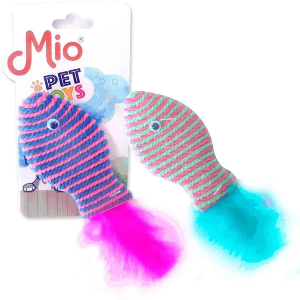 Mio Kedi Oyuncağı Renkli Balık 1 AD ürün görseli 1