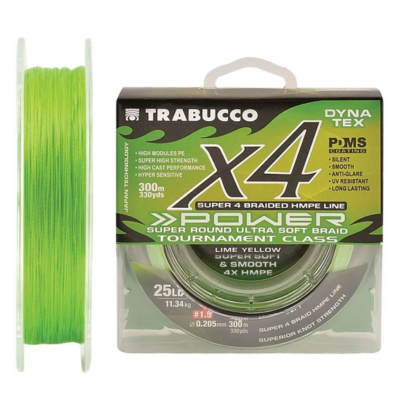 Trabucco Dyna Tex Pro 4B UV Lime Yellow 150m İp Misina ürün görseli 1