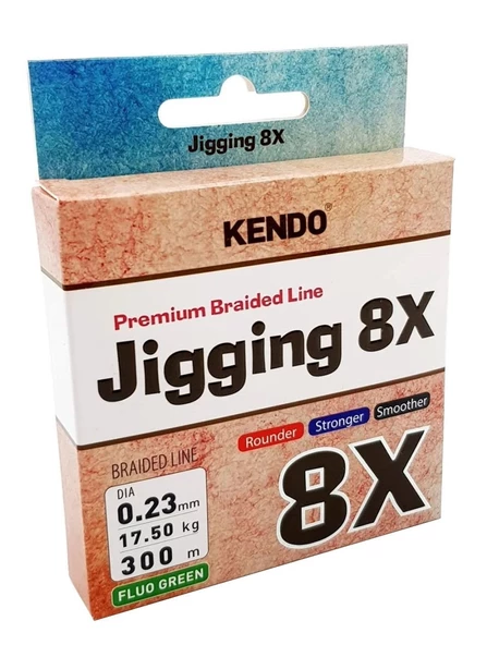 Kendo Jigging Flash 8B Fluo Green 300m İp Misina ürün görseli 1