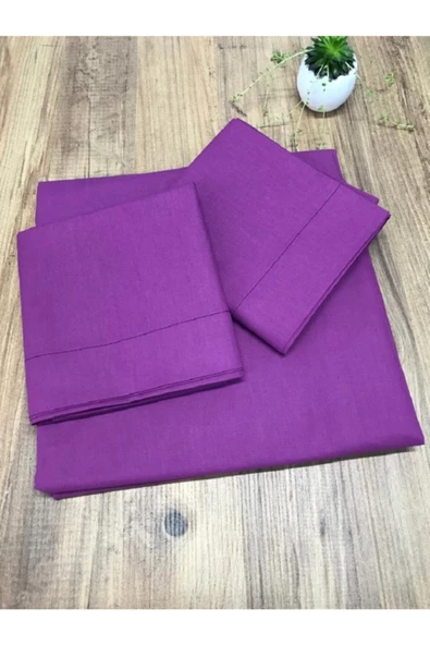 Mürdüm Çift Kişilik Çarşaf Takımı 240x260 ürün görseli 1