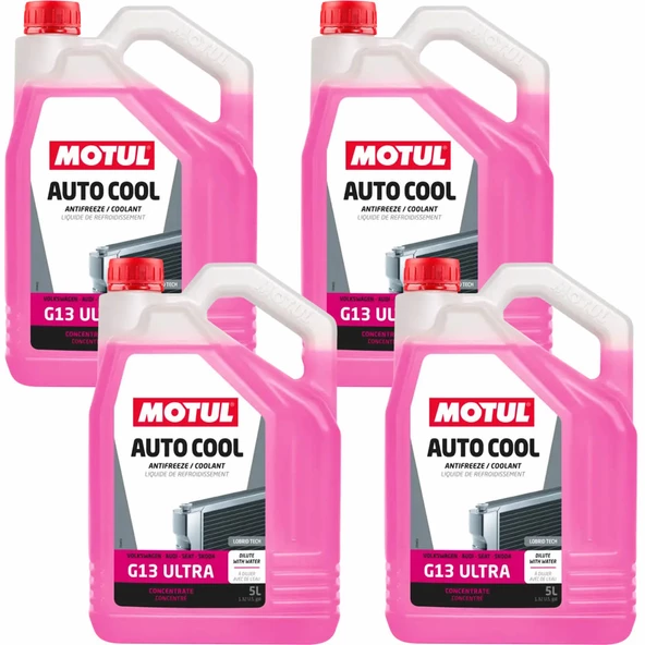 Motul Auto Cool G12 Evo Ultra 5 Lt Konsantre Kırmızı Antifriz (4 Adet) ürün görseli 1