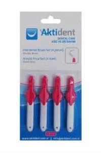 Aktident Arayüz Fırçası 0,50 mm Kırmızı 4'lü ürün görseli 1