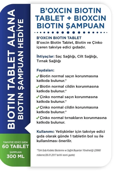 Bioxcin Biotin Tablet 5000 Mg Biotin Şampuan 300ml Hediye - Resim 4